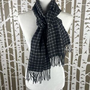 Enzo Montovani 100% Cashmere Scarf Plaid Print